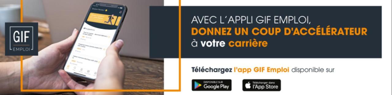 Trouver son emploi avec l'appli GIF Emploi