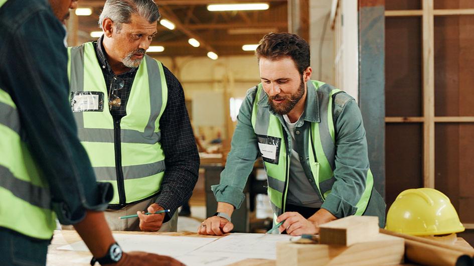 Économiste de la construction qui analyse les coûts d'un chantier avec ses équipes