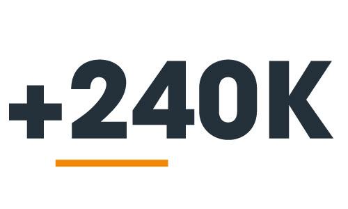 +240 000 profils qualifiés dans notre vivier
