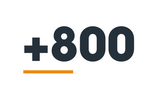+800 clients accompagnés au quotidien